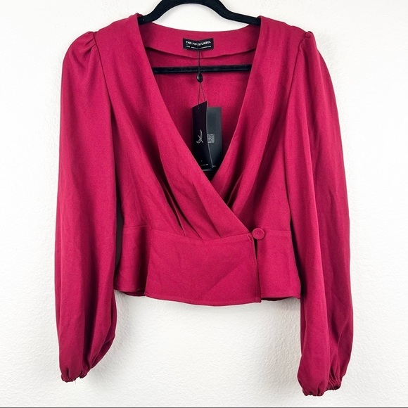THE FIFTH LABEL Chemistry Long Sleeve Wrap Top, Red, Size XXS, NWT! - Picture 3 of 11